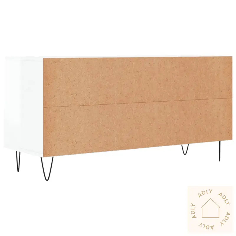 Tv-Benk Høyglans Hvit 102X36X50 Cm Konstruert Tre