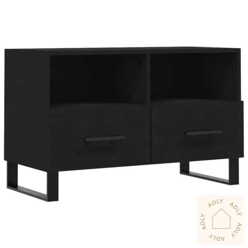 Tv-Benk Svart 80X36X50 Cm Konstruert Tre