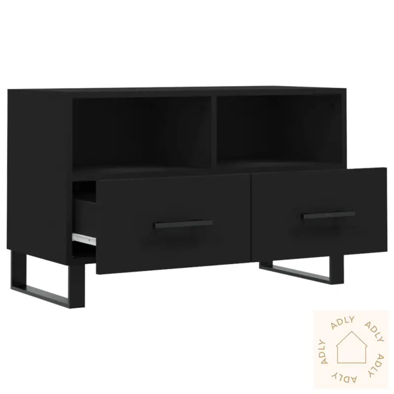 Tv-Benk Svart 80X36X50 Cm Konstruert Tre