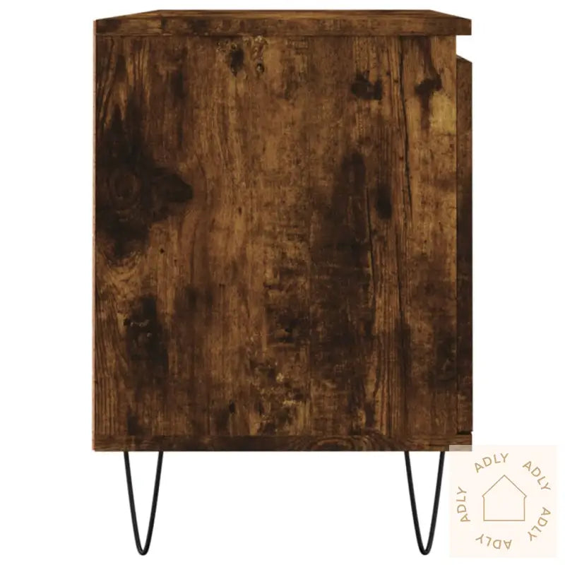 Tv-Benk Røkt Eik 104X35X50 Cm Konstruert Tre