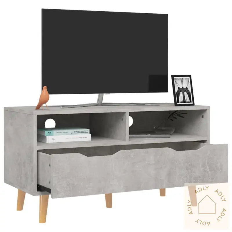 Tv-Benk Betonggrå 90X40X48,5 Cm Konstruert Tre