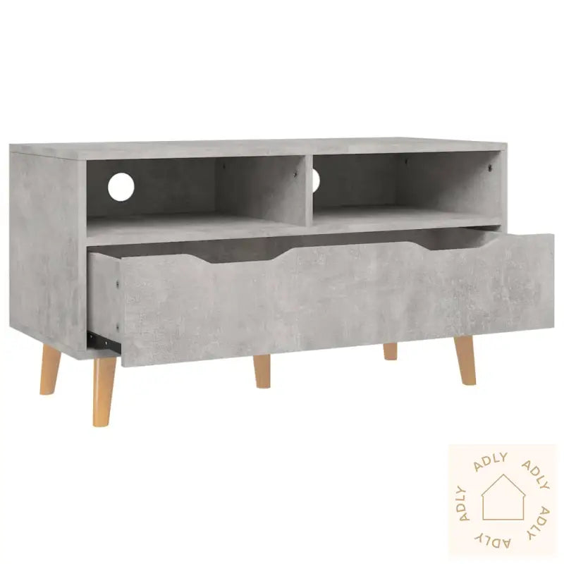 Tv-Benk Betonggrå 90X40X48,5 Cm Konstruert Tre