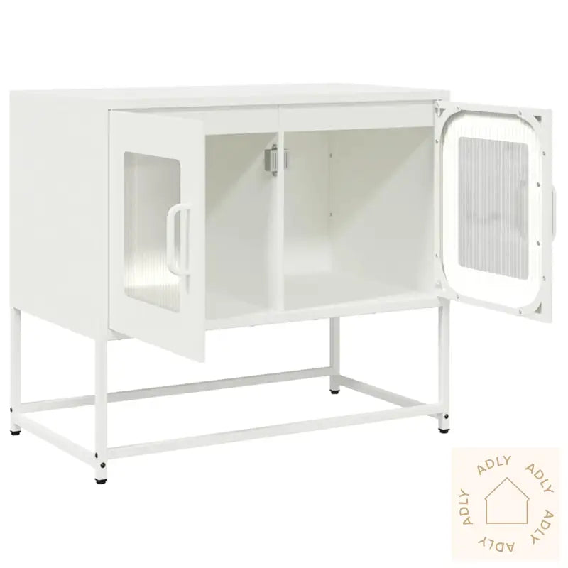 Tv-Skap Hvit 68X39X60,5 Cm Kaldvalset Stål