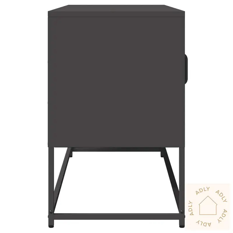 Tv-Skap Sort 100,5X39X60,5 Cm Kaldvalset Stål