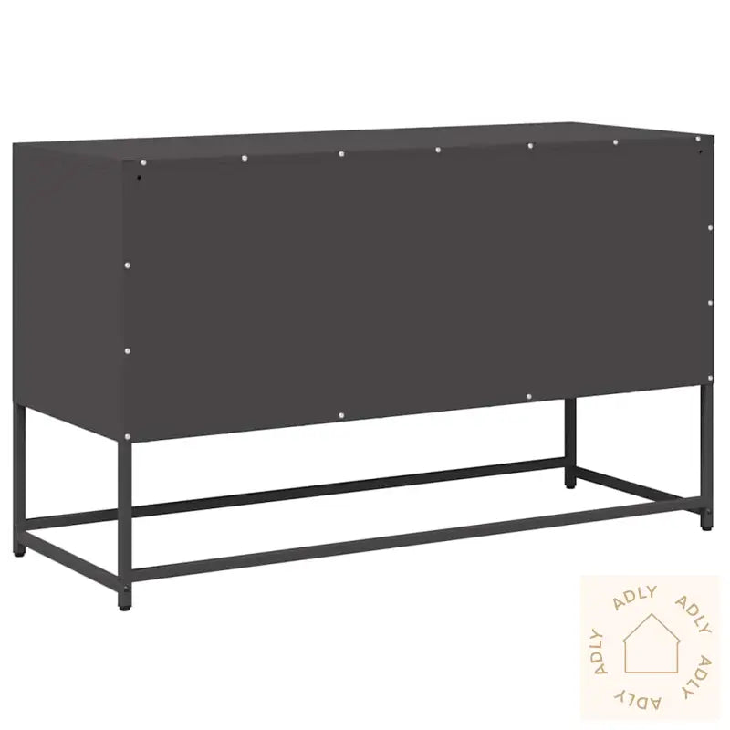 Tv-Skap Sort 100,5X39X60,5 Cm Kaldvalset Stål