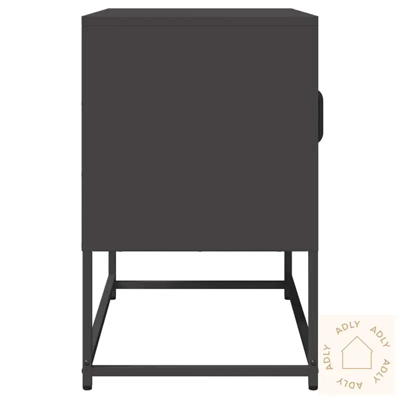 Tv-Skap Sort 68X39X60,5 Cm Kaldvalset Stål