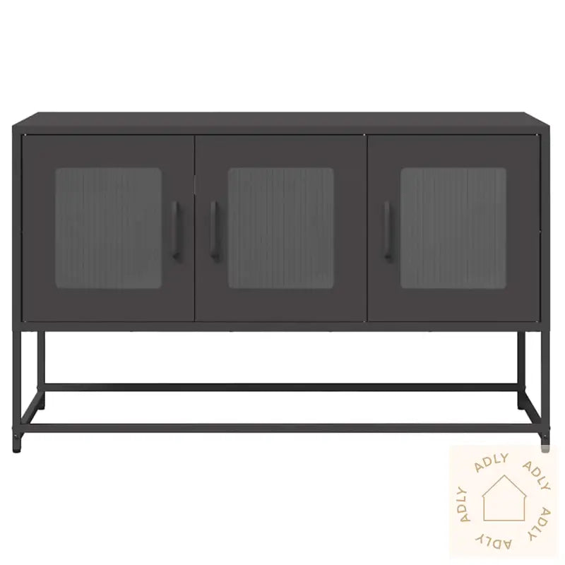 Tv-Skap Sort 100,5X39X60,5 Cm Kaldvalset Stål