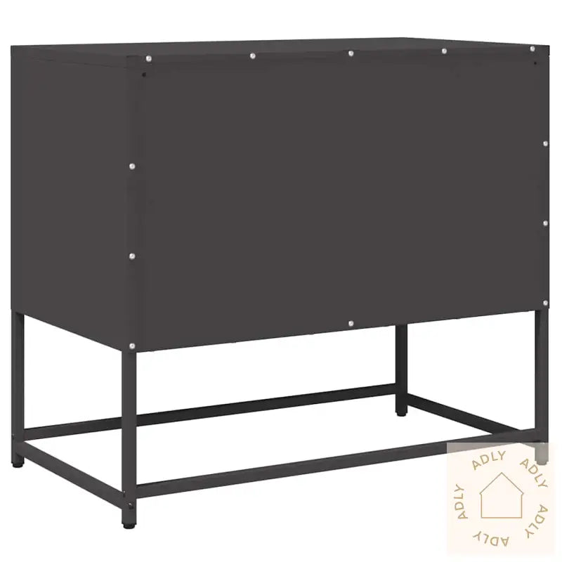 Tv-Skap Sort 68X39X60,5 Cm Kaldvalset Stål