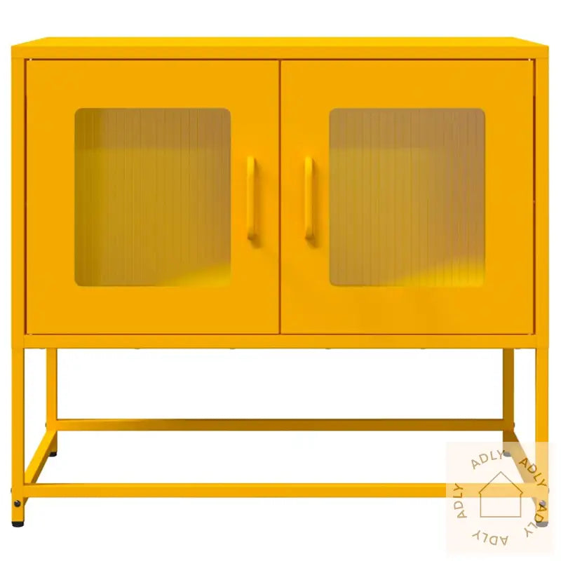 Tv-Skap Sennep Gul 68X39X60,5 Cm Kaldvalset Stål
