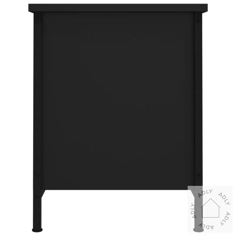 Tv-Benk Svart Med Dører 60X35X45 Cm Konstruert Tre