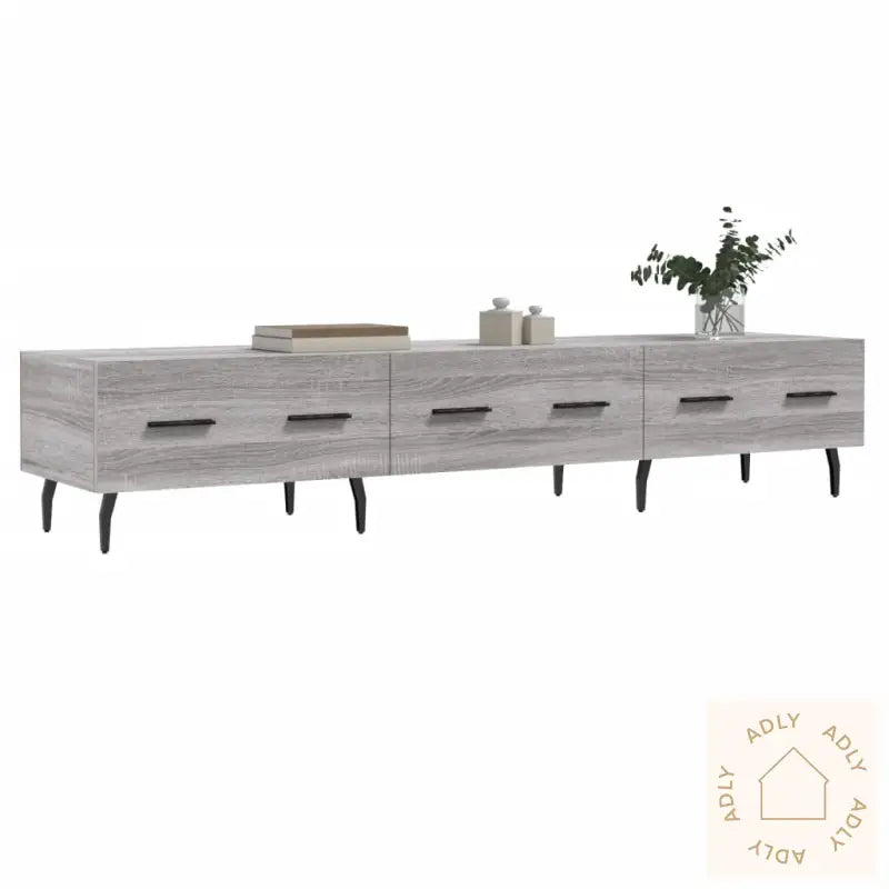 Tv-Benk Grå Sonoma 150X36X30 Cm Konstruert Tre