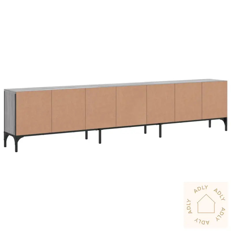 Tv-Benk Med Skuff Grå Sonoma 200X25X44 Cm Konstruert Tre