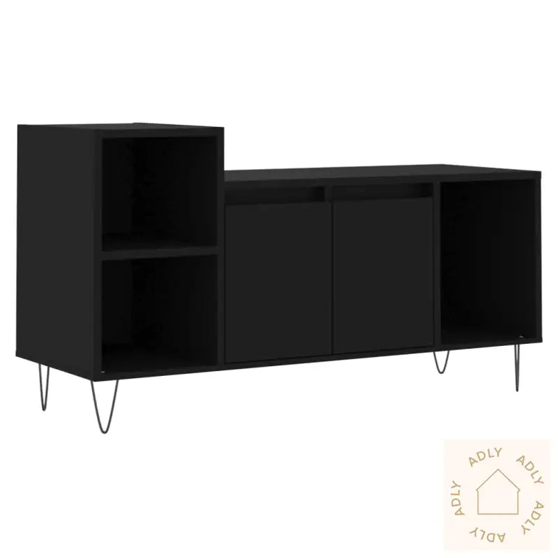Tv-Benk Svart 100X35X55 Cm Konstruert Tre