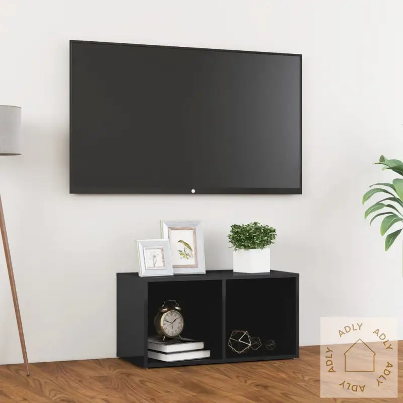 Tv-Benk Høyglans Grå 72X35X36,5 Cm Konstruert Tre