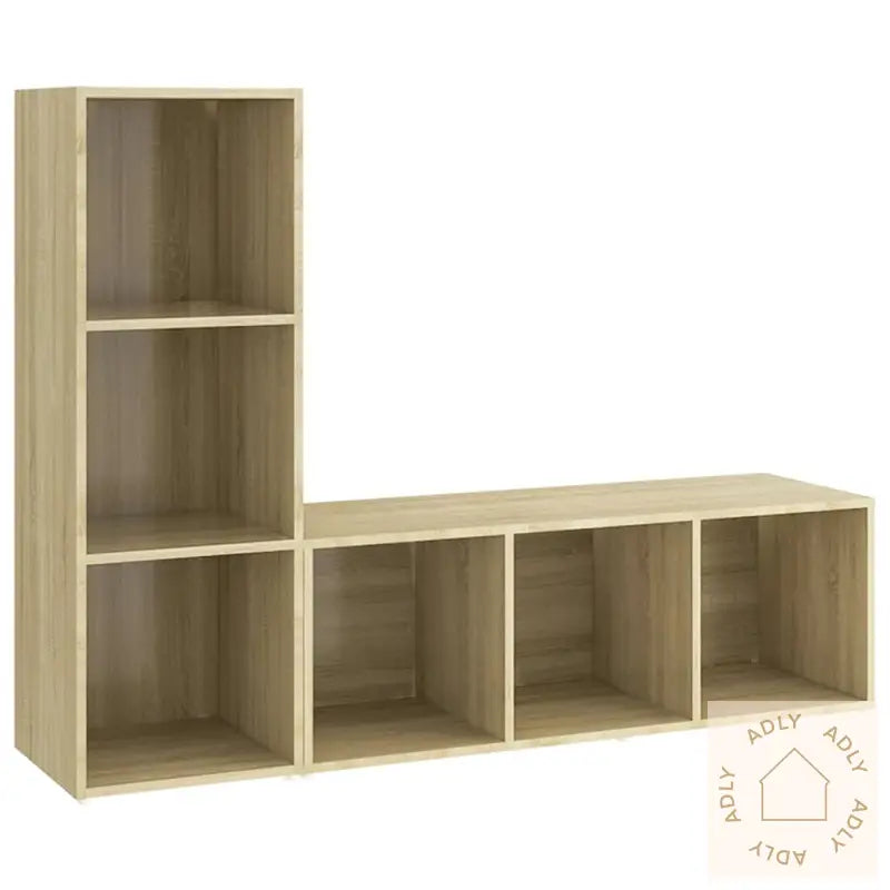 Tv-Benker 2 Stk Sonoma Eik 107X35X37 Cm Konstruert Tre