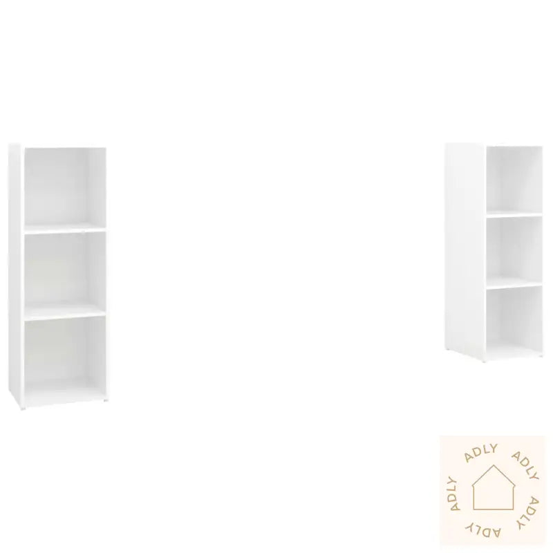 Tv-Benker 2 Stk Hvit 107X35X37 Cm Konstruert Tre