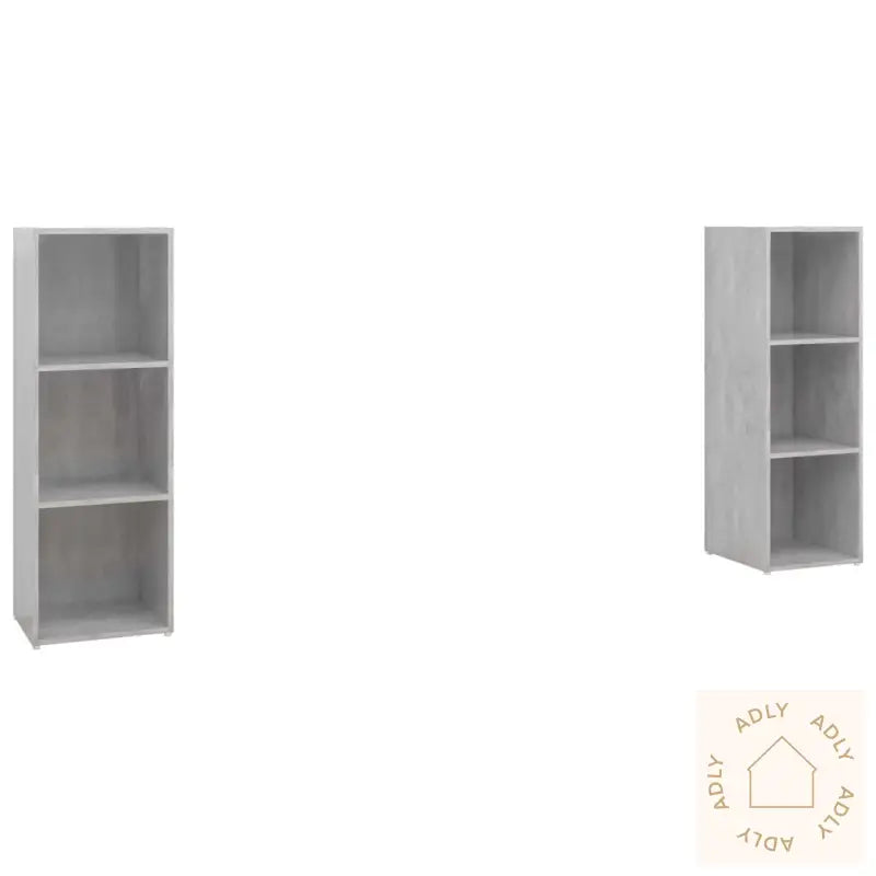 Tv-Benker 2 Stk Betonggrå 107X35X37 Cm Konstruert Tre