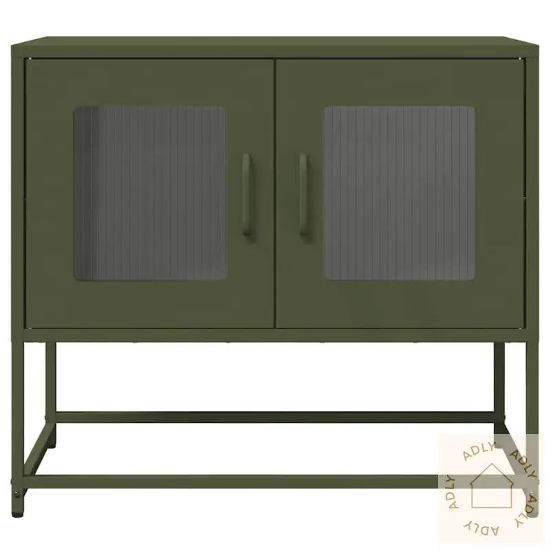 Tv-Skap Olivengrønn 68X39X60,5 Cm Kaldvalset Stål