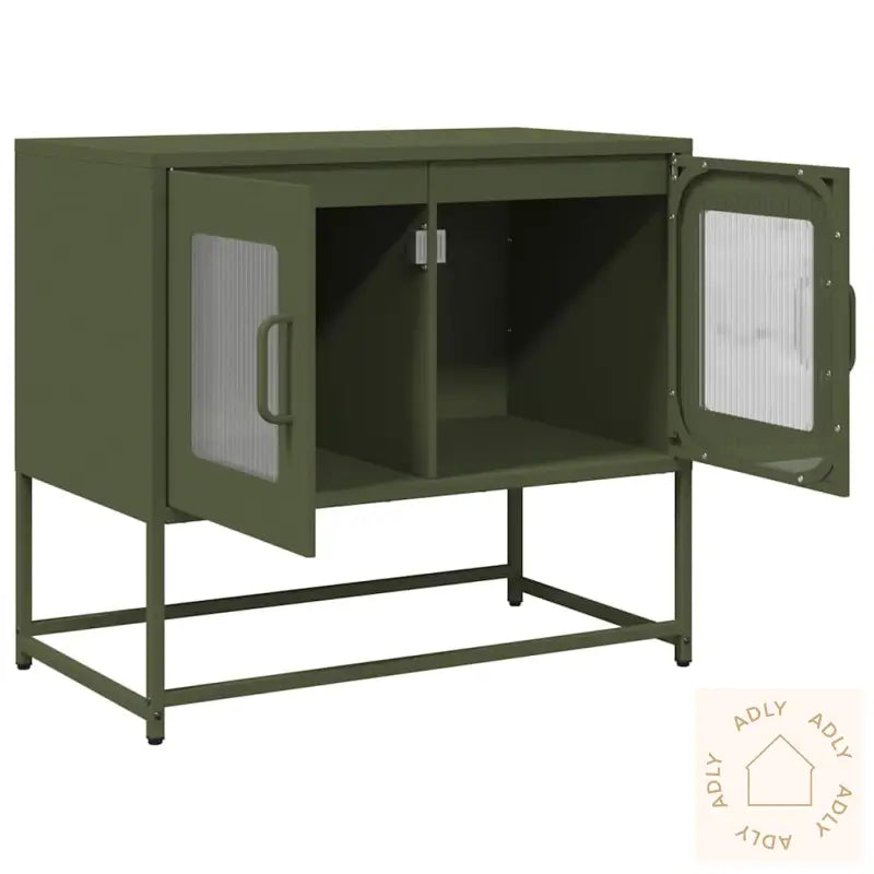 Tv-Skap Olivengrønn 68X39X60,5 Cm Kaldvalset Stål