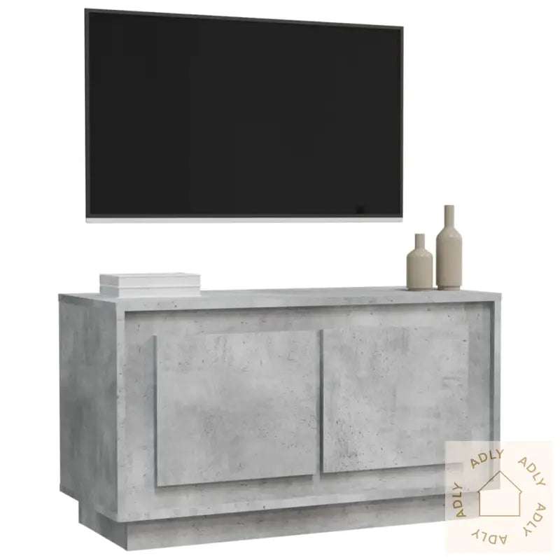 Tv-Benk Betonggrå 80X35X45 Cm Konstruert Tre