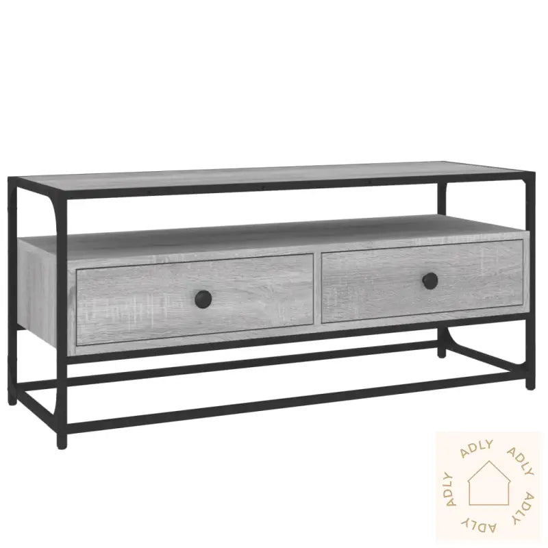 Tv-Benk Grå Sonoma 100X35X45 Cm Konstruert Tre