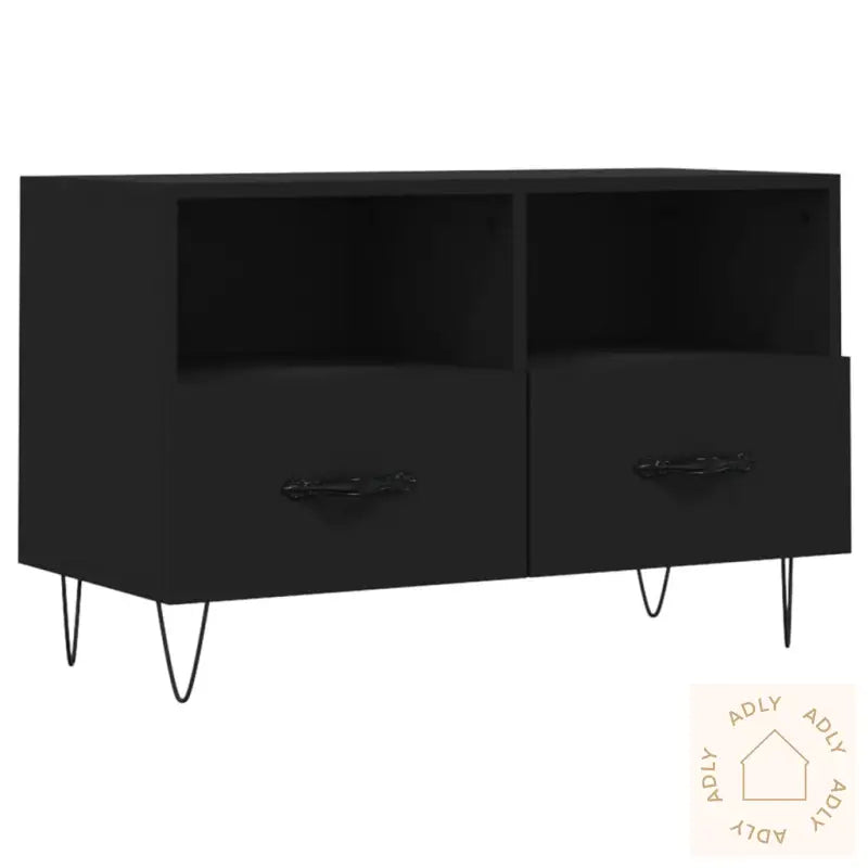 Tv-Benk Svart 80X36X50 Cm Konstruert Tre