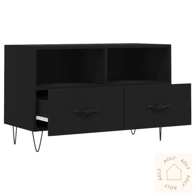Tv-Benk Svart 80X36X50 Cm Konstruert Tre