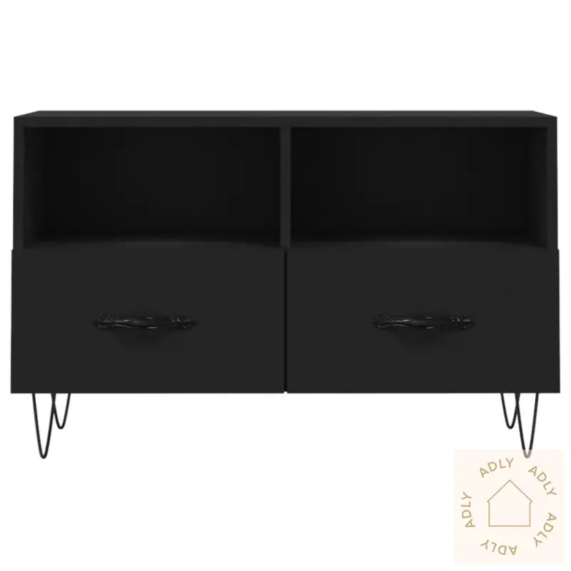 Tv-Benk Svart 80X36X50 Cm Konstruert Tre
