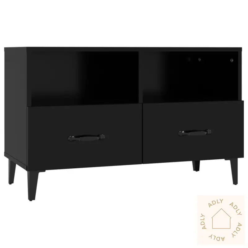 Tv-Benk Svart 80X36X50 Cm Konstruert Tre