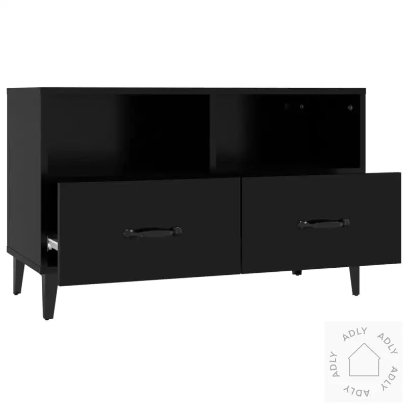 Tv-Benk Svart 80X36X50 Cm Konstruert Tre