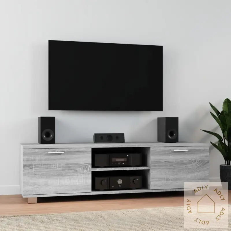 Tv-Benk Grå Sonoma 140X40,5X35 Cm Konstruert Tre
