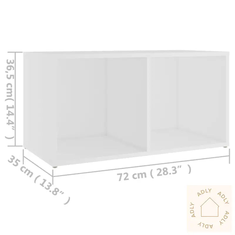 Tv-Benk Hvit 72X35X36,5 Cm Konstruert Tre