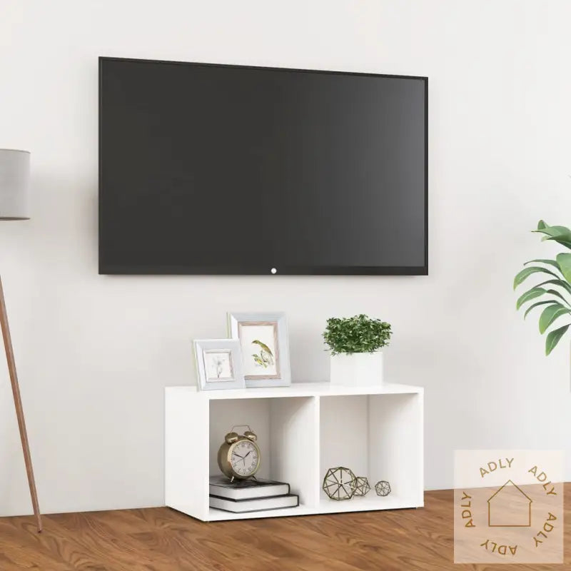 Tv-Benk Hvit 72X35X36,5 Cm Konstruert Tre