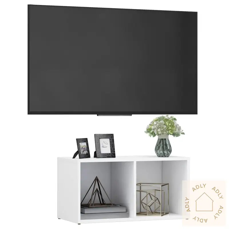 Tv-Benk Hvit 72X35X36,5 Cm Konstruert Tre