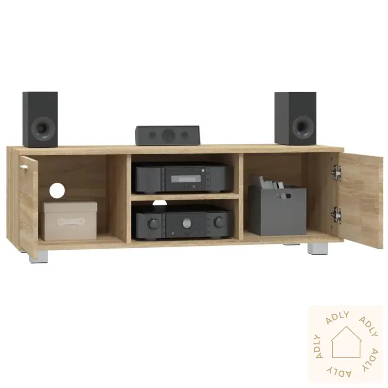Tv-Benk Sonoma Eik 120X40,5X35 Cm Konstruert Tre