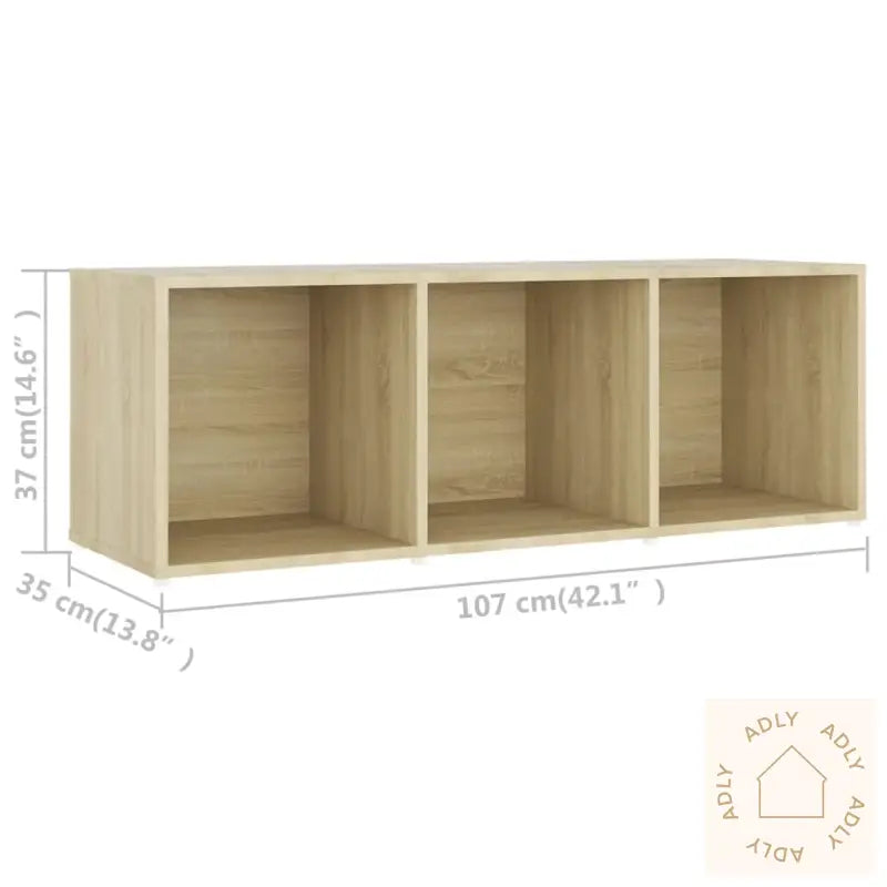 Tv-Benk Sonoma Eik 107X35X37 Cm Konstruert Tre