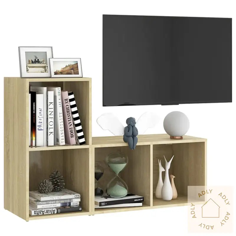 Tv-Benker 2 Stk Sonoma Eik 72X35X36,5 Cm Konstruert Tre