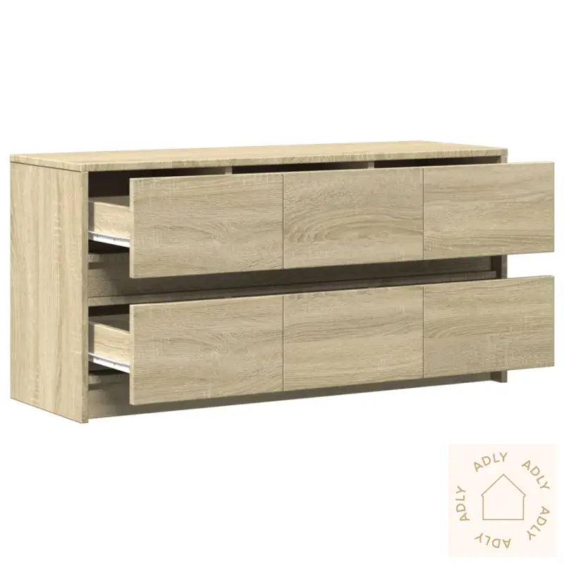 Tv-Benk Med Led Sonoma Eik 100X34X50 Cm Konstruert Tre
