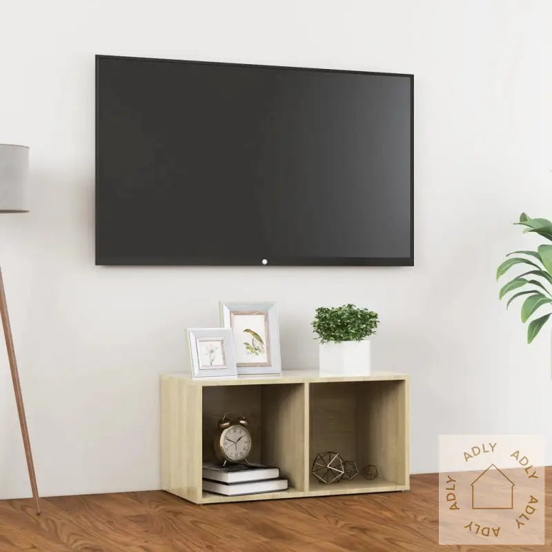 Tv-Benk Sonoma Eik 72X35X36,5 Cm Konstruert Tre