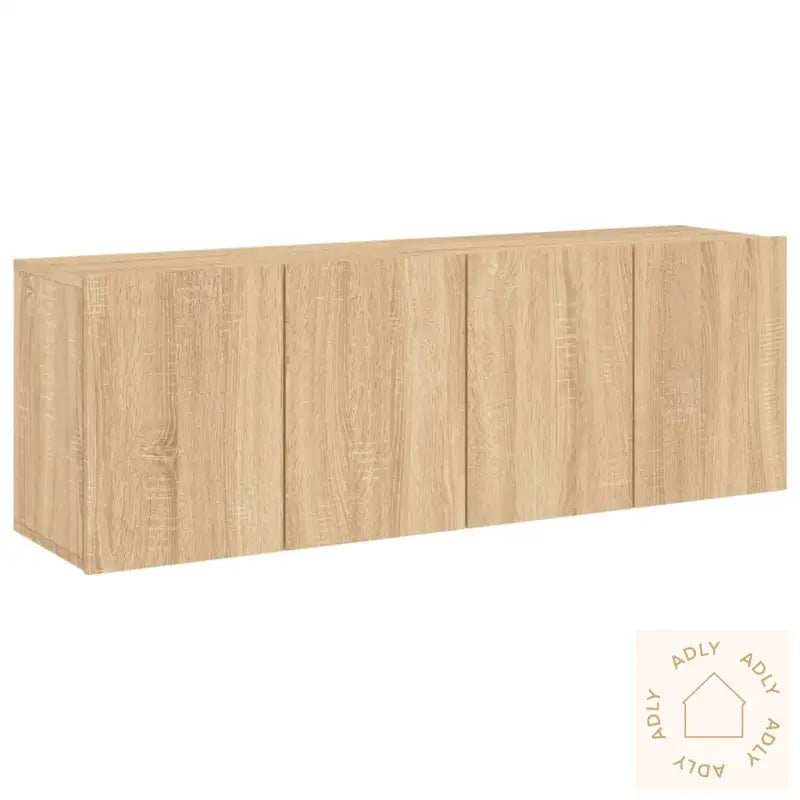 Veggmonterte Tv-Benker 2 Stk Sonoma Eik 60X30X41 Cm