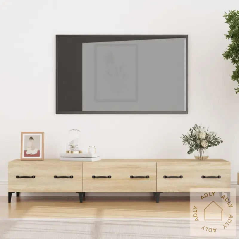 Tv-Benk Sonoma Eik 150X34,5X30 Cm Konstruert Tre