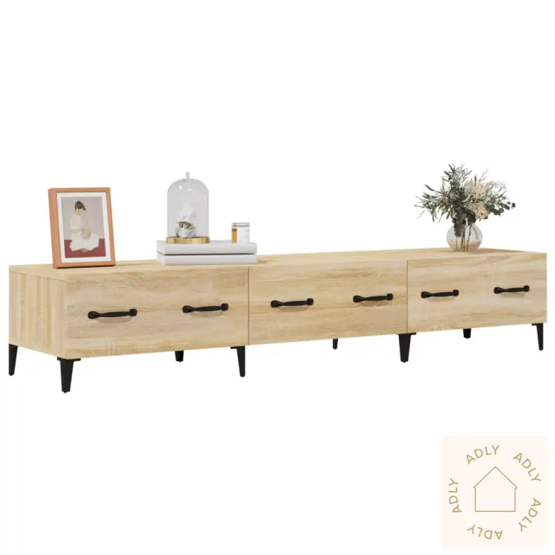 Tv-Benk Sonoma Eik 150X34,5X30 Cm Konstruert Tre