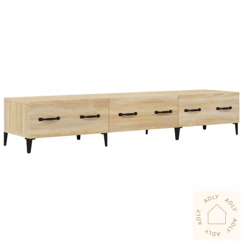 Tv-Benk Sonoma Eik 150X34,5X30 Cm Konstruert Tre