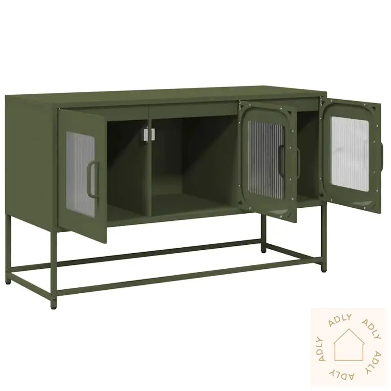 Tv-Skap Olivengrønn 100,5X39X60,5 Cm Kaldvalset Stål