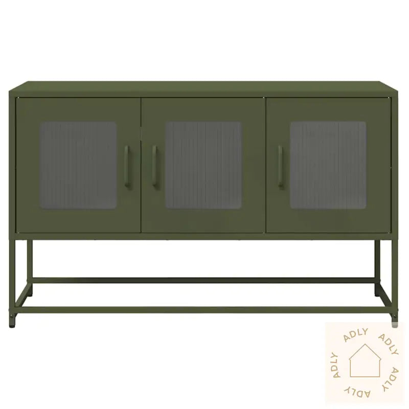 Tv-Skap Olivengrønn 100,5X39X60,5 Cm Kaldvalset Stål