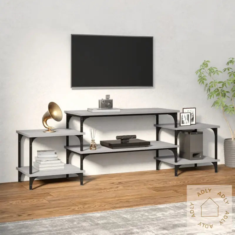 Tv-Benk Grå Sonoma 157X35X52 Cm Konstruert Tre