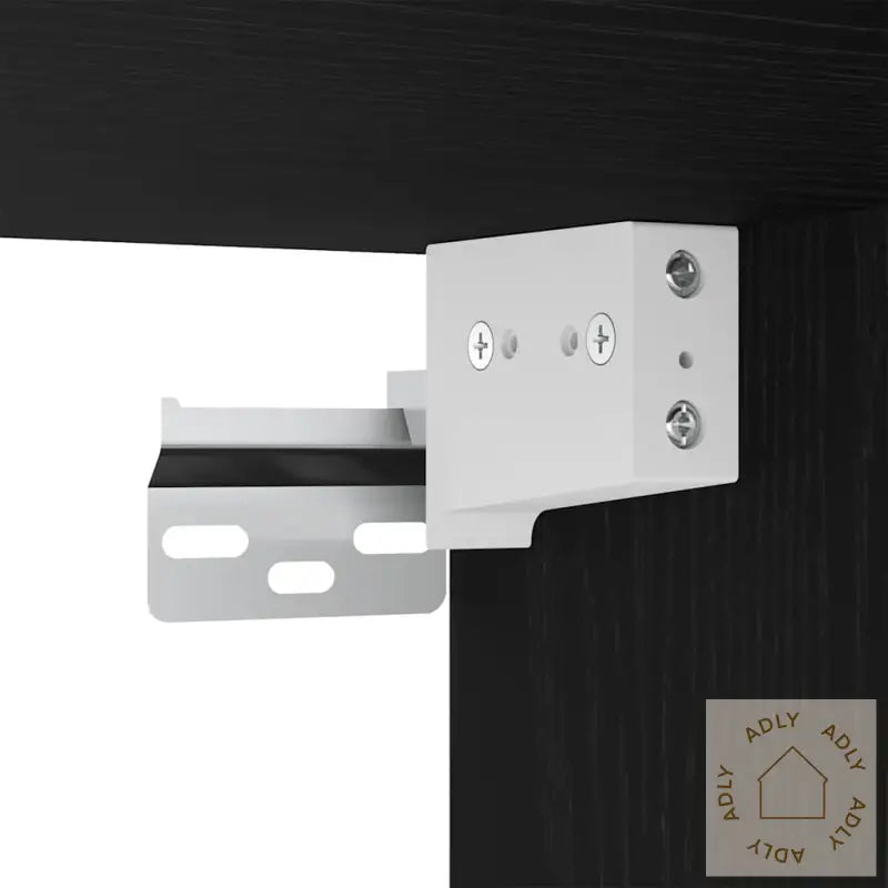 7 Piece Tv Cabinet Set Veggmontert Svart Eik Konstruert Tre