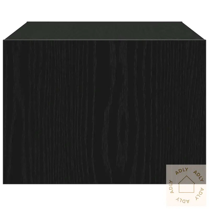 Tv-Benk Med Led-Lys Svart Eik 75X35,5X25 Cm