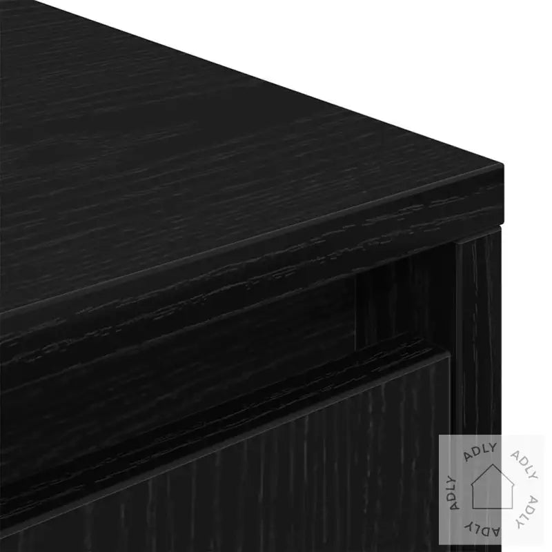 Tv-Benk Med Led-Lys Svart Eik 100X41X50 Cm