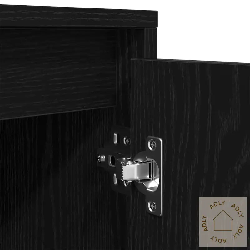 Tv-Benk Med Led-Lys Svart Eik 100X41X50 Cm